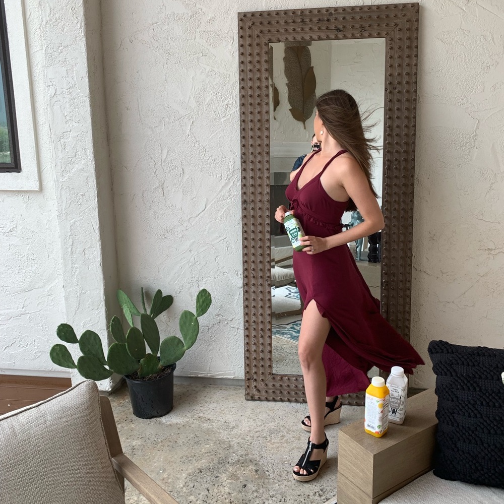 Bugandy maxi dress